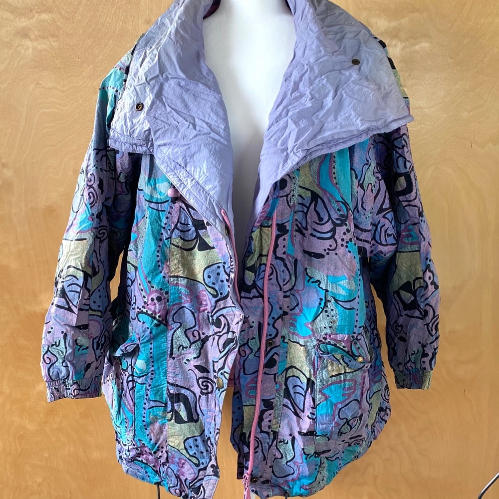 Vintage 80’s Ski Jacket, Funky Oversized Costume